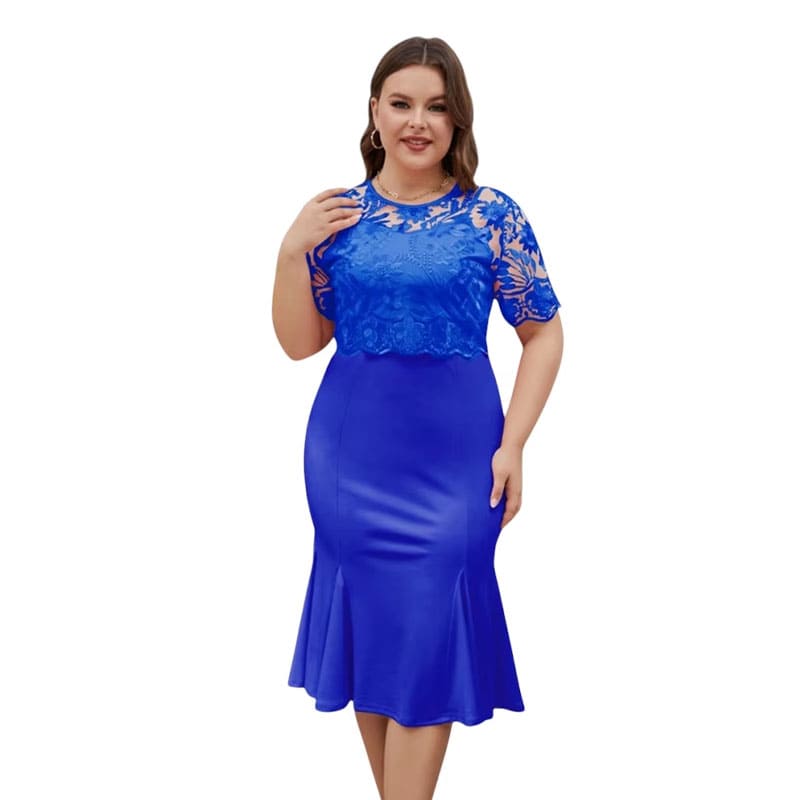 Vestido Midi Plus Size de Festa Mavie