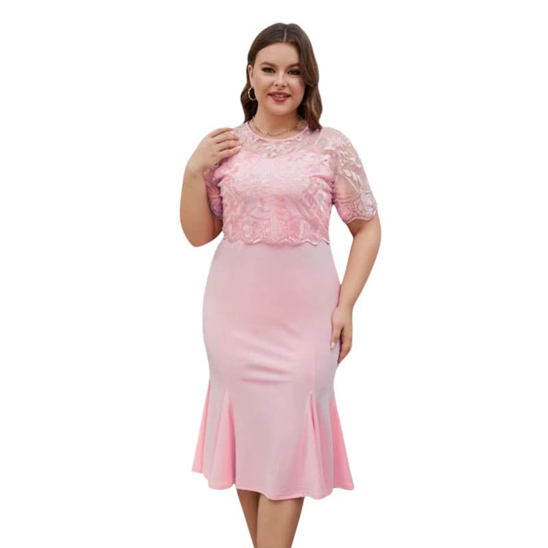 Vestido Midi Plus Size de Festa Mavie