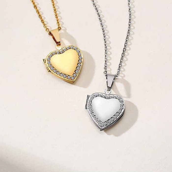 Colar Feminino Medalhão Coração Passion