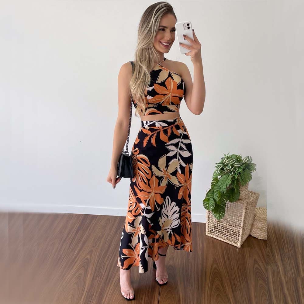 Conjunto Feminino Top e Saia Carla
