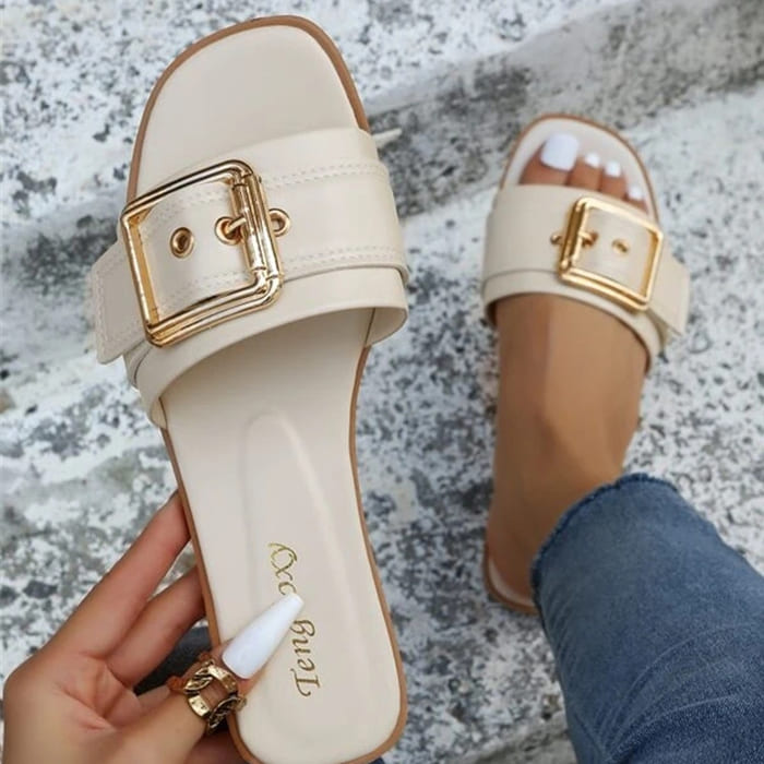 Sandália Rasteira Fivela Dalila
