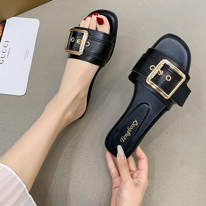 Sandália Rasteira Fivela Dalila