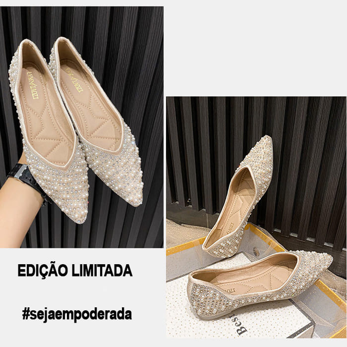 Sapatilha Feminina Strass Lilliane