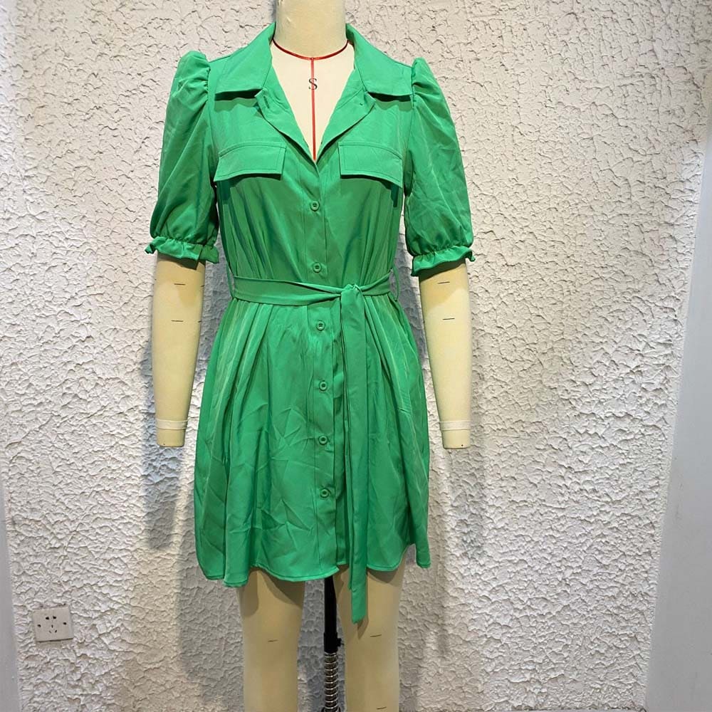 Vestido Curto Botões Nalanda
