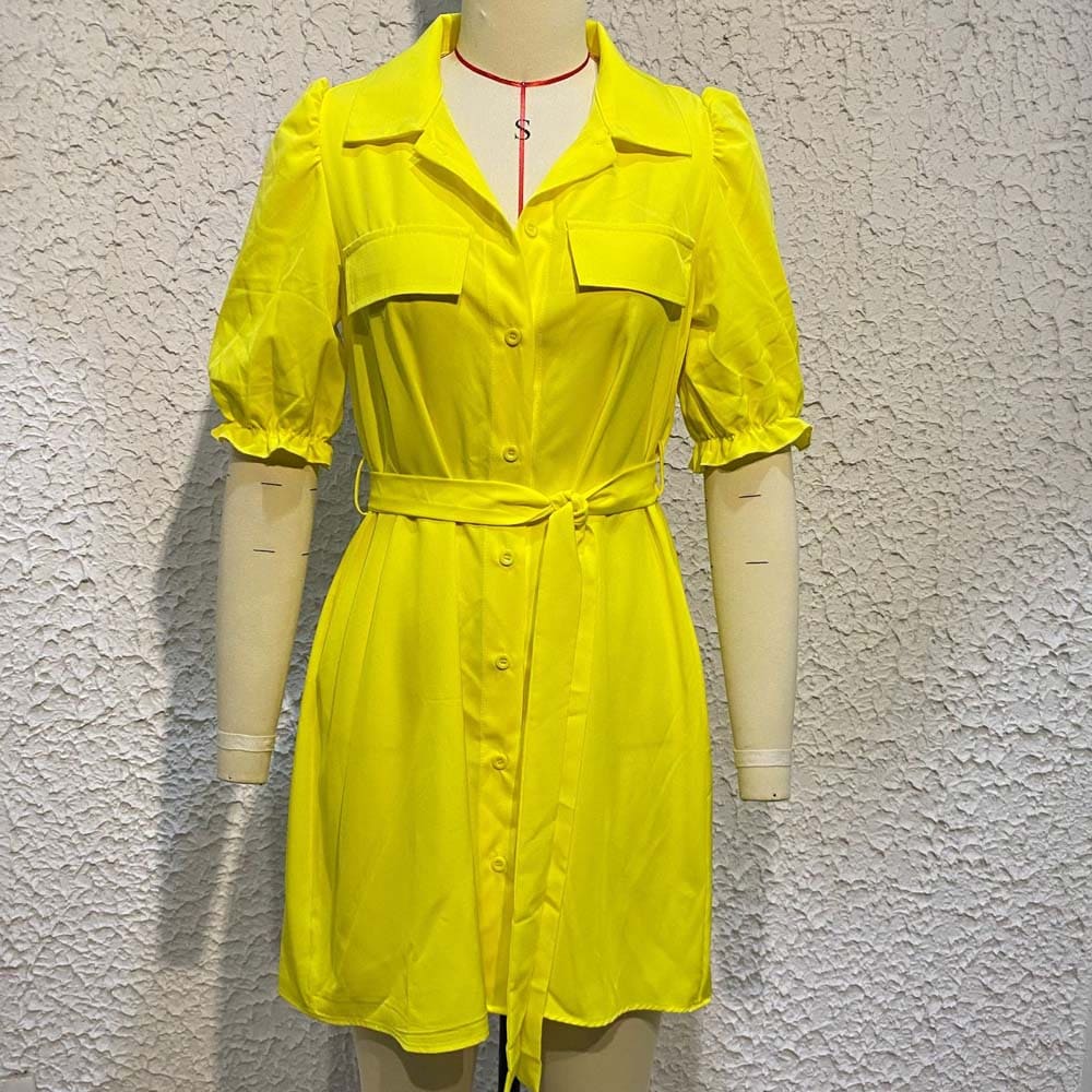 Vestido Curto Botões Nalanda