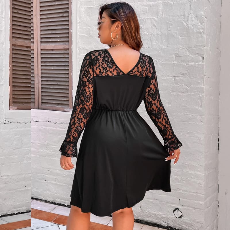 Vestido De Festa Plus Size Curto Preto Hadassa
