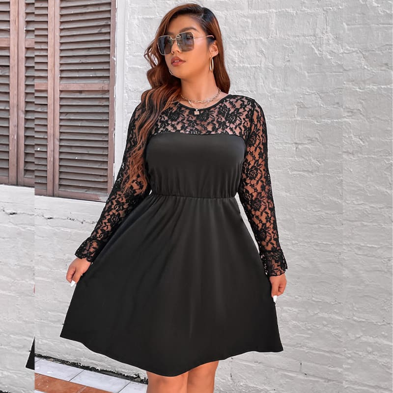 Vestido De Festa Plus Size Curto Preto Hadassa