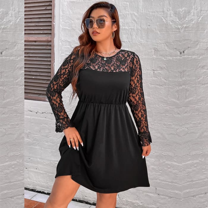 Vestido De Festa Plus Size Curto Preto Hadassa