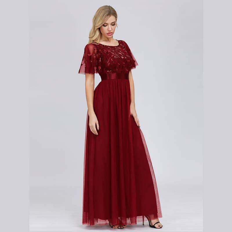 Vestido Longo De Festa Folhas Amélia