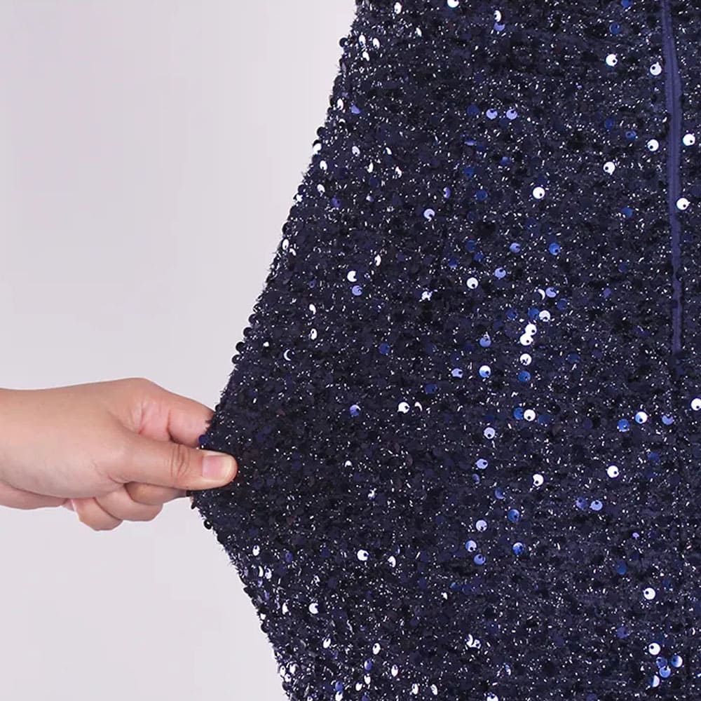 Vestido Longo de Festa Paetê Ciganinha Casamento Bruna