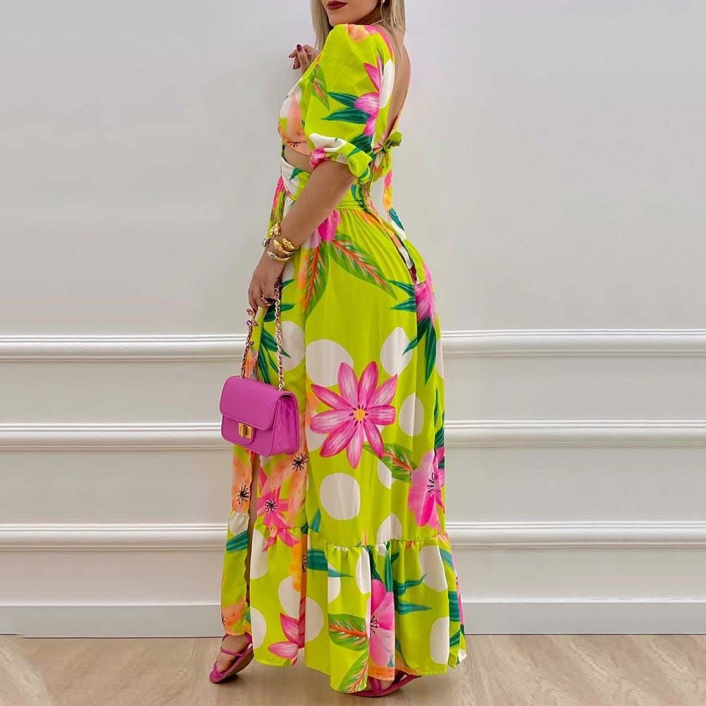 Vestido Longo Florido Glenda