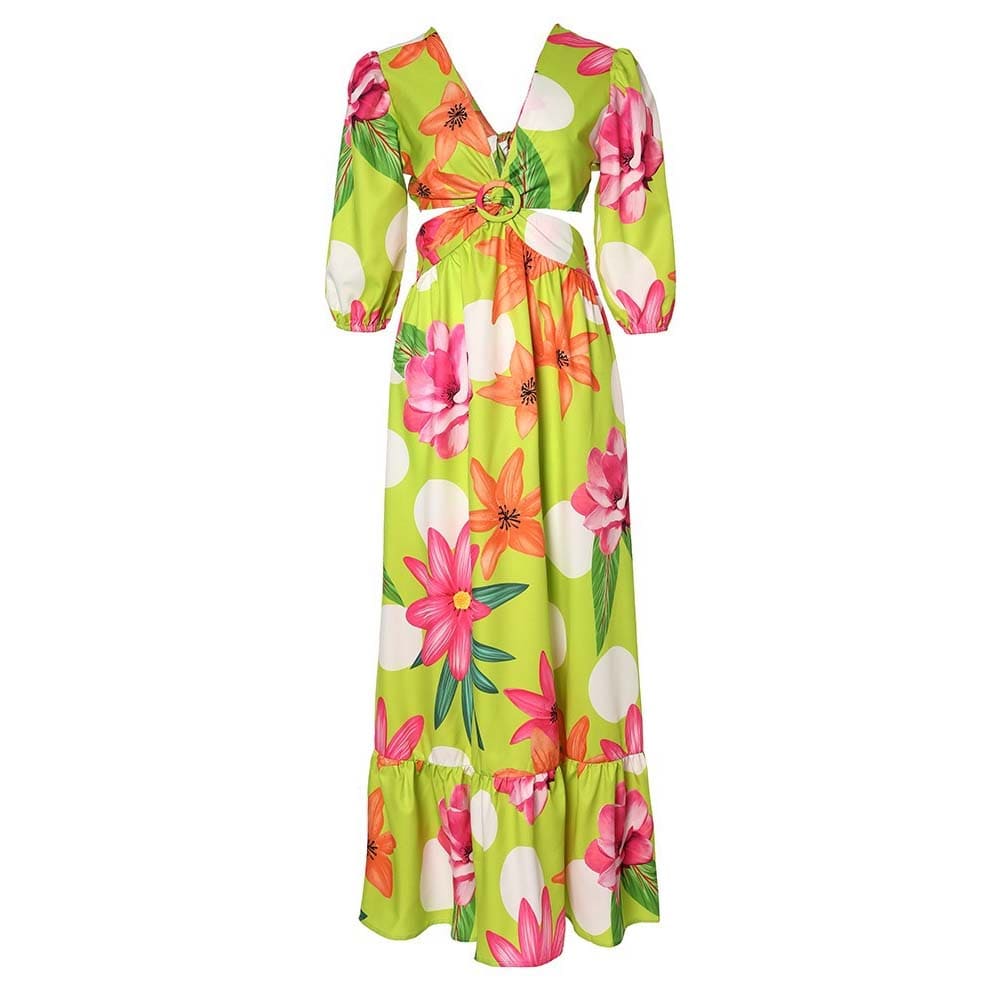 Vestido Longo Florido Glenda