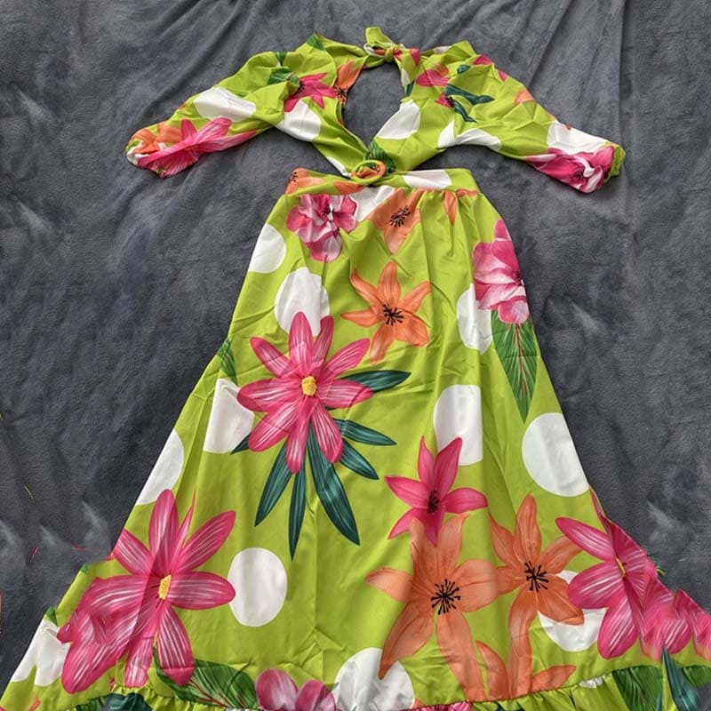 Vestido Longo Florido Glenda