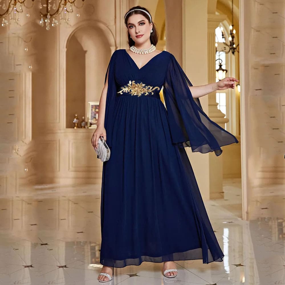 Vestido Longo Plus Size Bordado Cintia