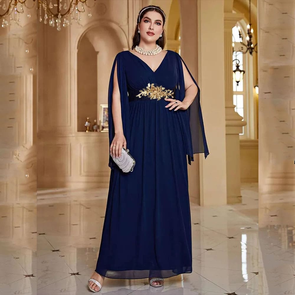 Vestido Longo Plus Size Bordado Cintia
