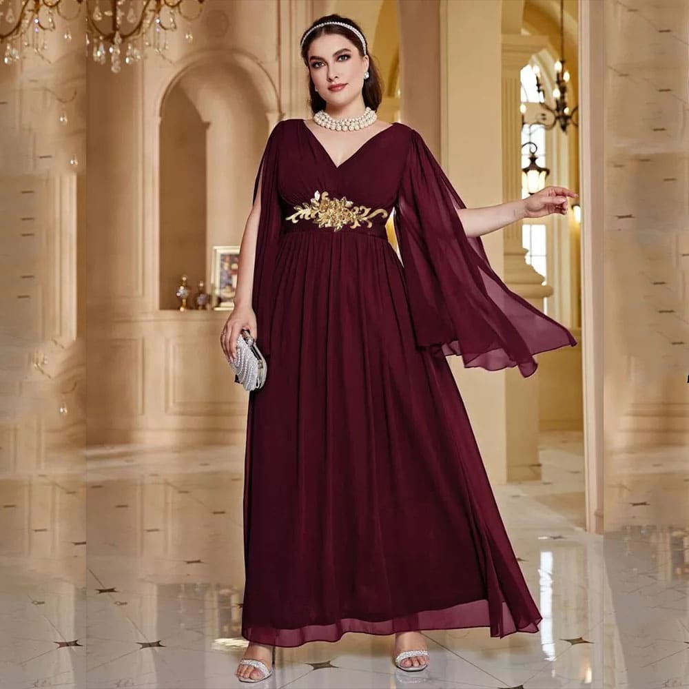 Vestido Longo Plus Size Bordado Cintia