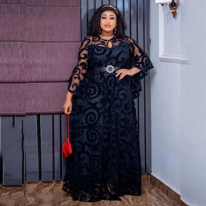 Vestido Longo Plus Size Bordado Elis