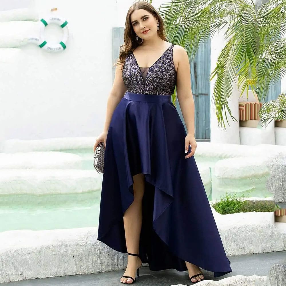 Vestido Longo Plus Size Com Brilho Melissa