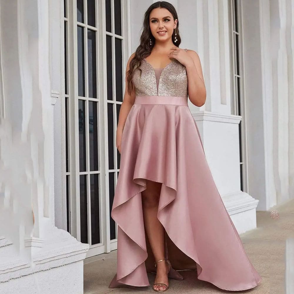 Vestido Longo Plus Size Com Brilho Melissa