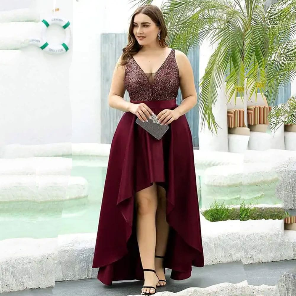 Vestido Longo Plus Size Com Brilho Melissa