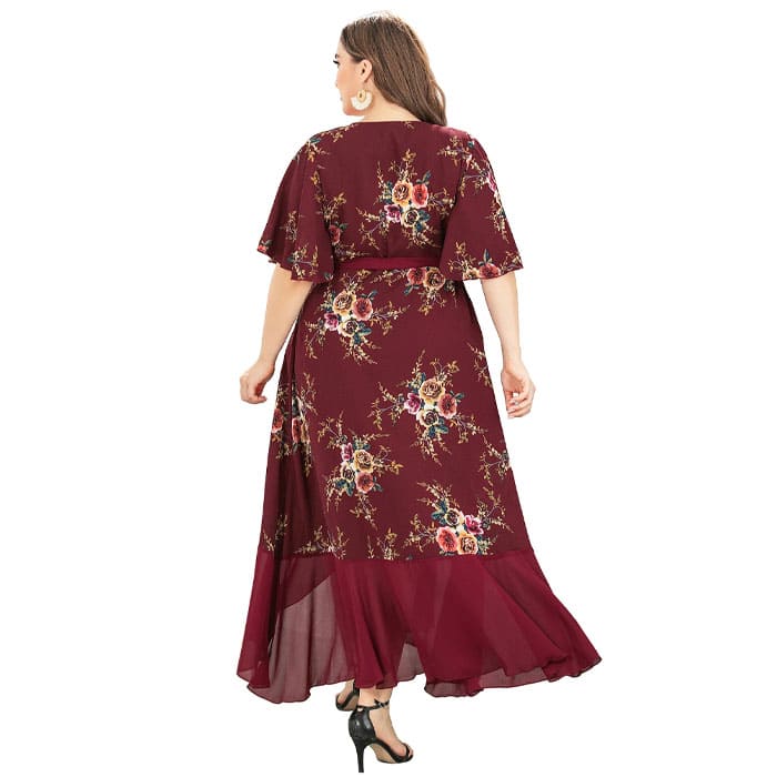 Vestido Longo Plus Size Estampado Heloísa