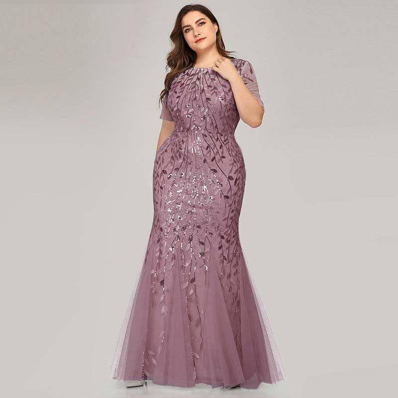 Vestido Longo Plus Size Folhas Sara