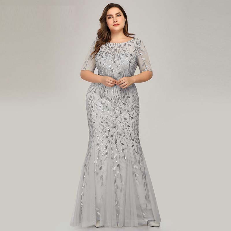 Vestido Longo Plus Size Folhas Sara