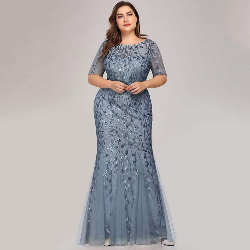 Vestido Longo Plus Size Folhas Sara