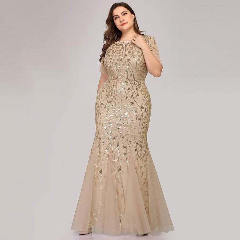 Vestido Longo Plus Size Folhas Sara