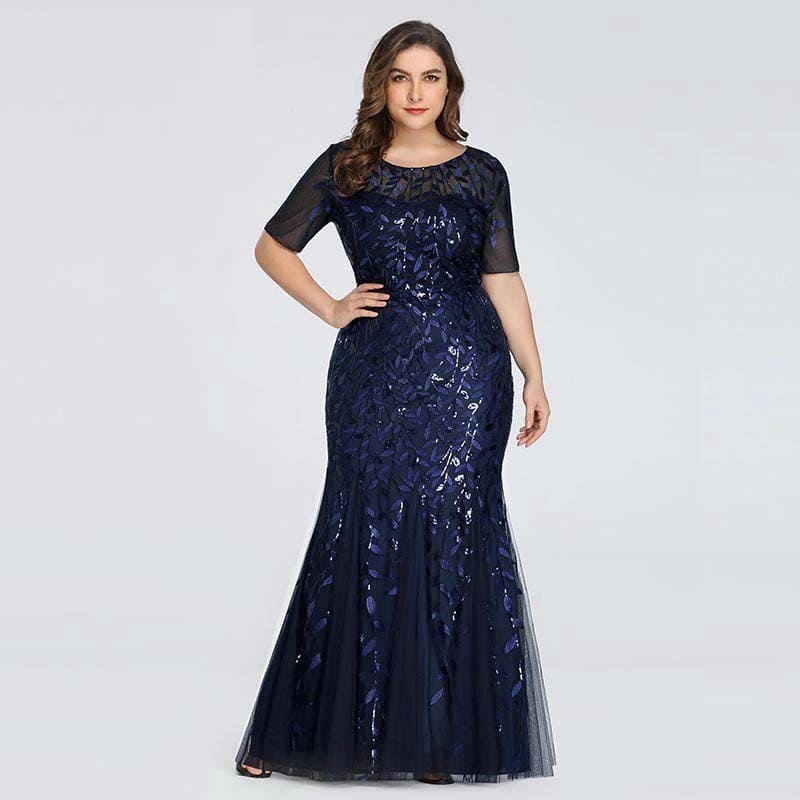 Vestido Longo Plus Size Folhas Sara