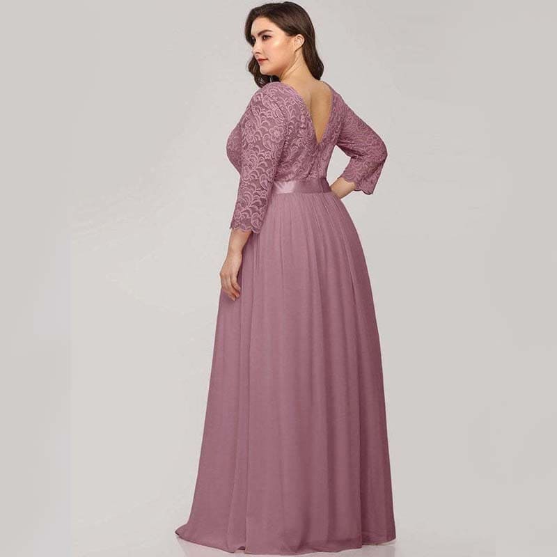 Vestido Longo Plus Size Plissado Olívia