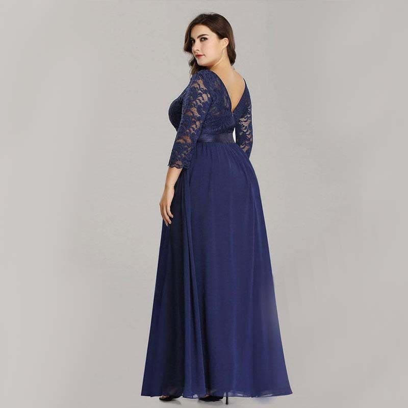 Vestido Longo Plus Size Plissado Olívia