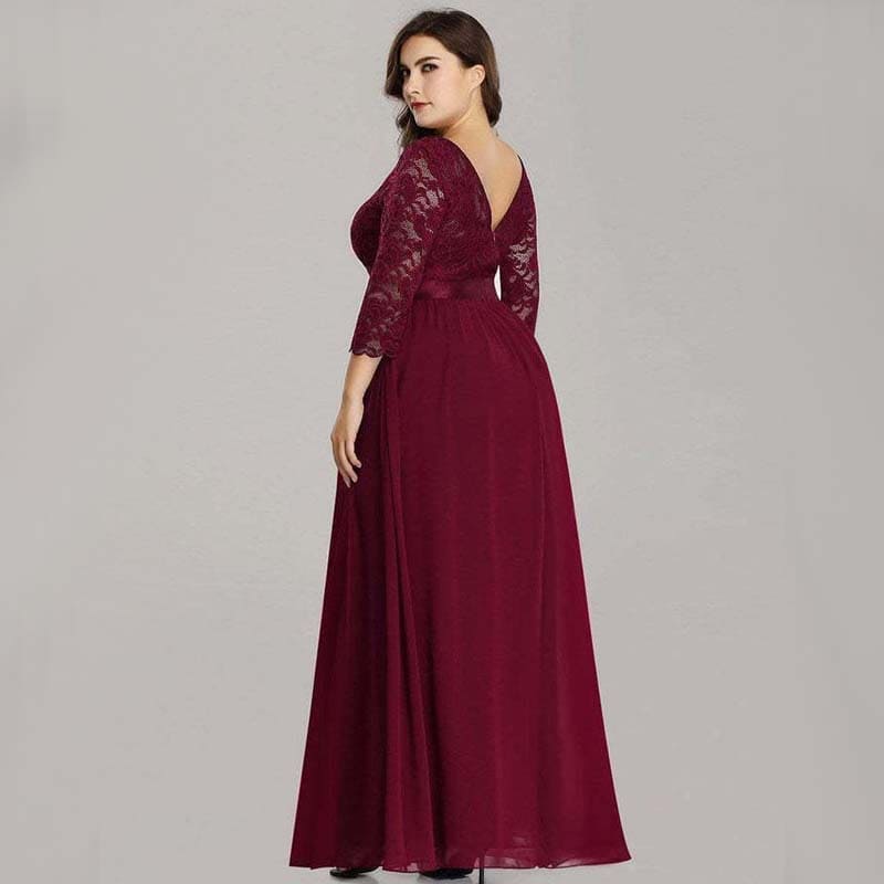 Vestido Longo Plus Size Plissado Olívia