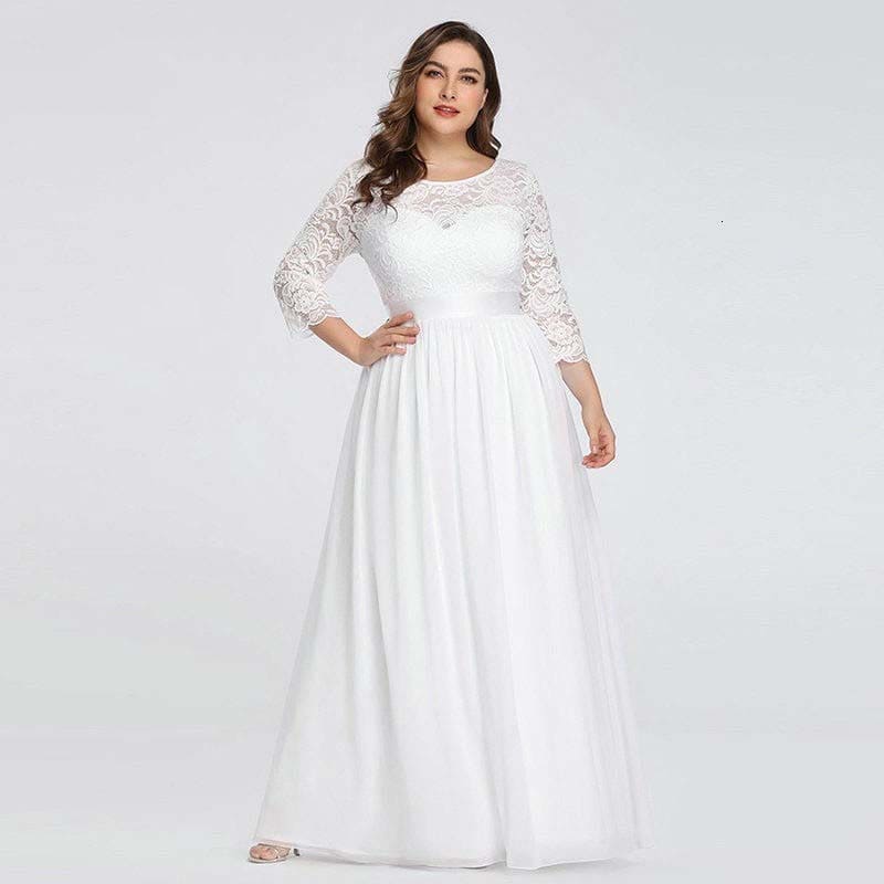 Vestido Longo Plus Size Plissado Olívia