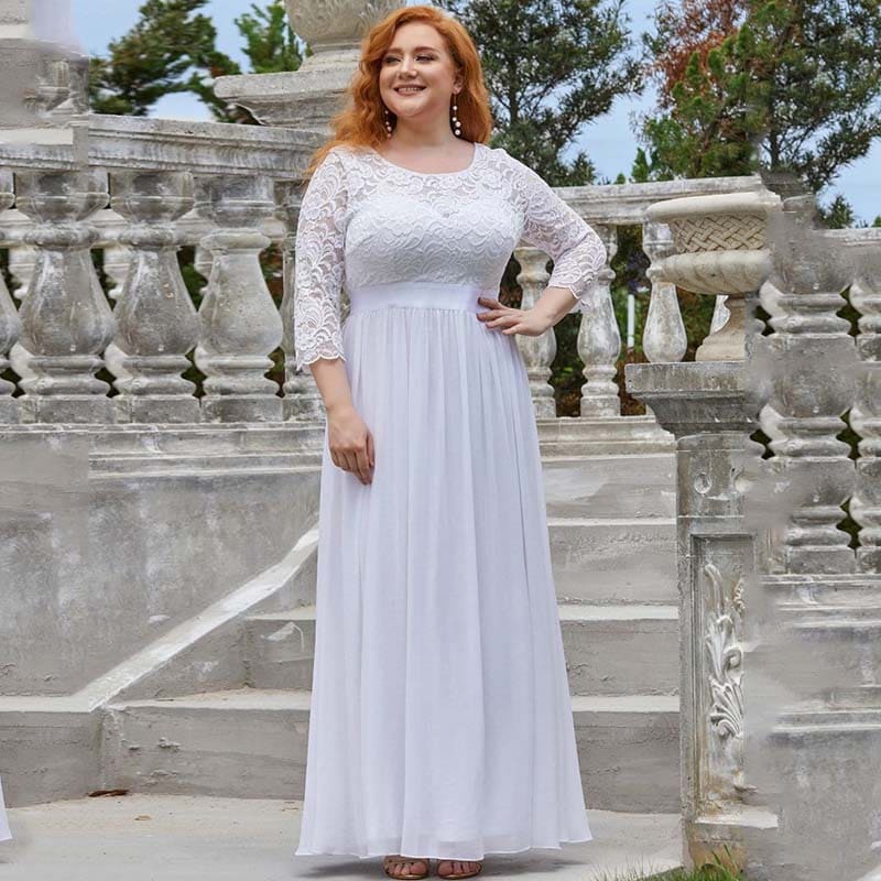 Vestido Longo Plus Size Plissado Olívia