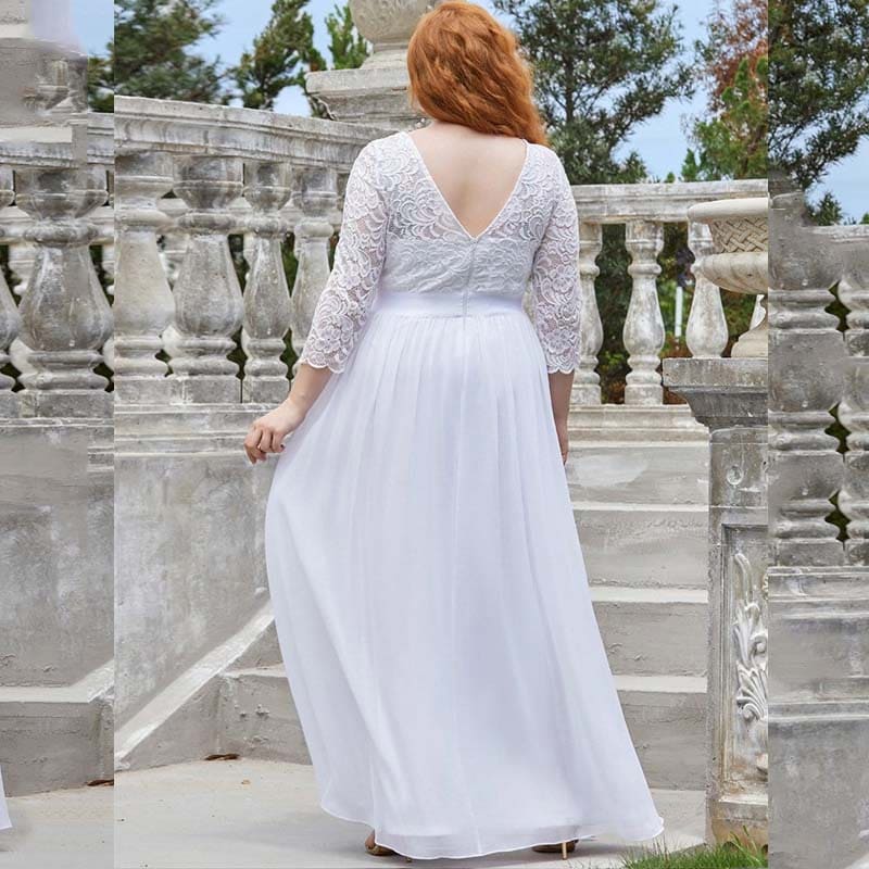 Vestido Longo Plus Size Plissado Olívia
