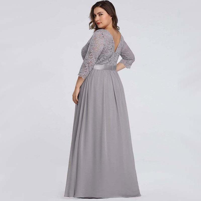 Vestido Longo Plus Size Plissado Olívia