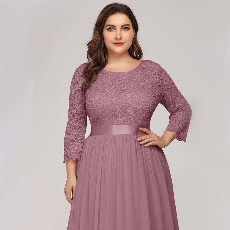 Vestido Longo Plus Size Plissado Olívia