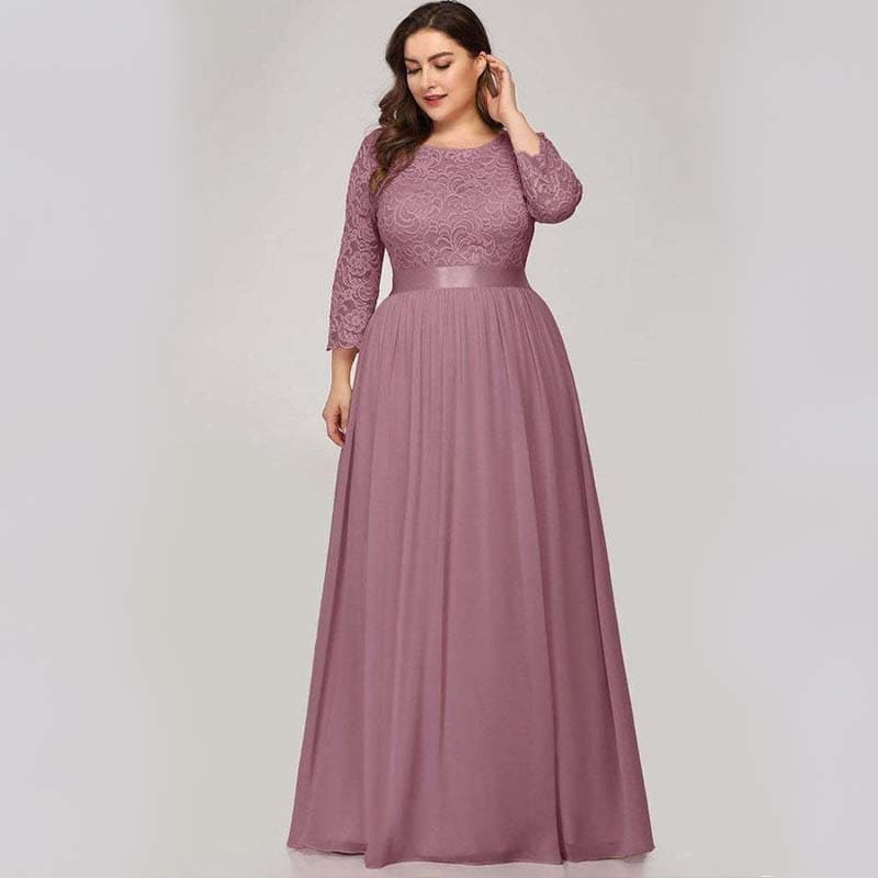 Vestido Longo Plus Size Plissado Olívia