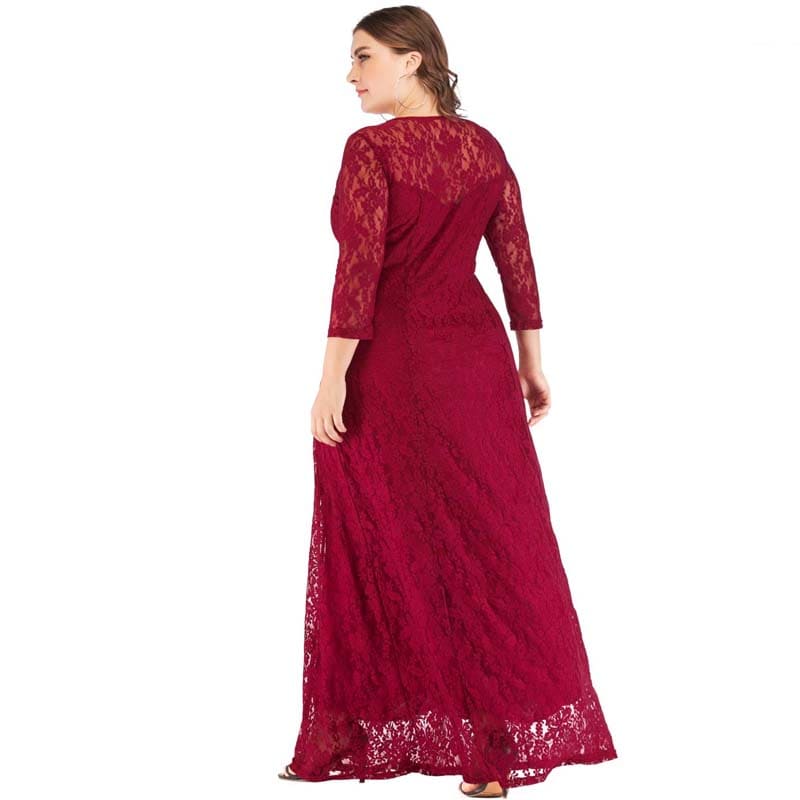 Vestido Longo Plus Size Renda Bruna