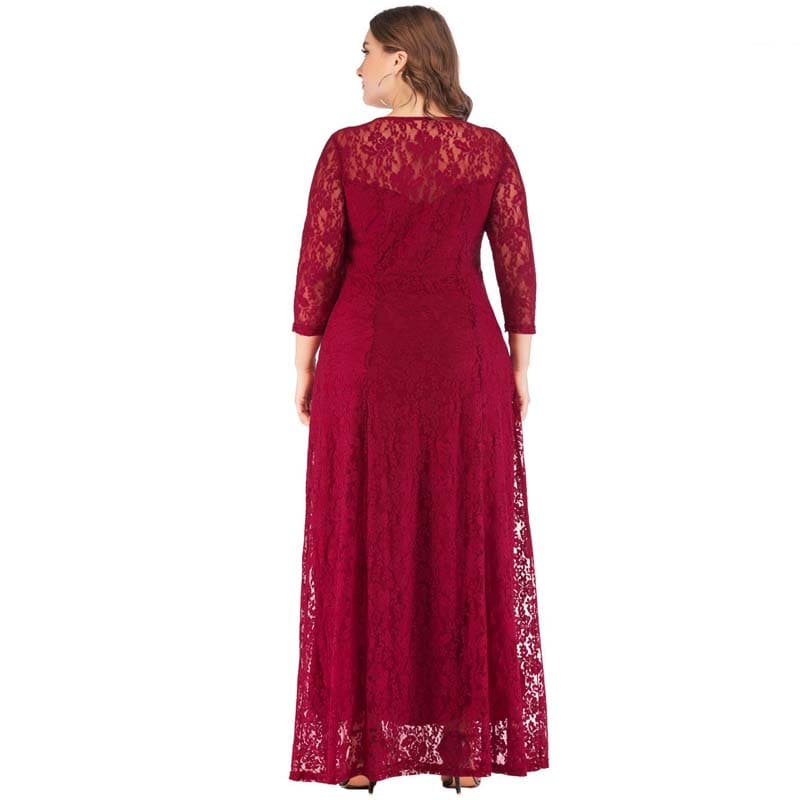 Vestido Longo Plus Size Renda Bruna