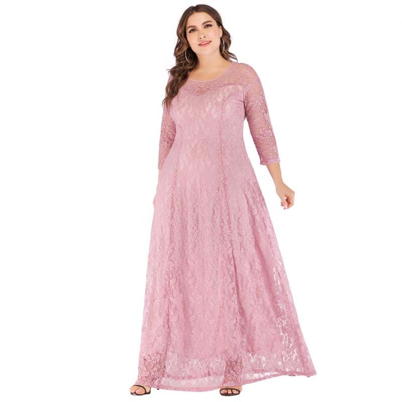 Vestido Longo Plus Size Renda Bruna