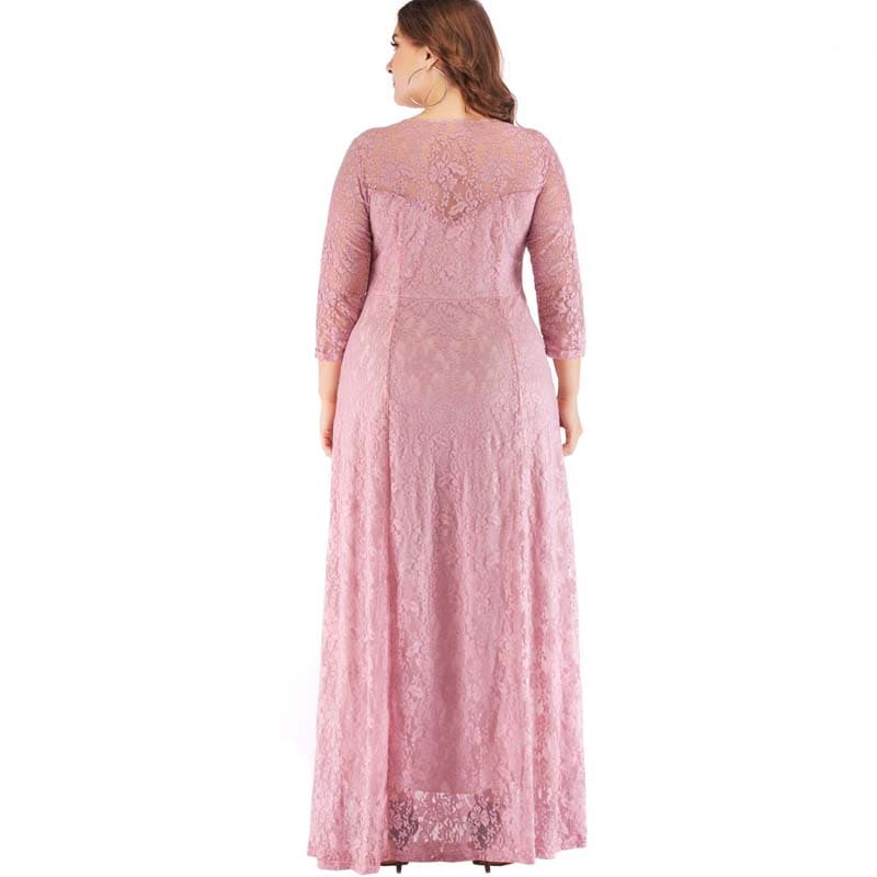 Vestido Longo Plus Size Renda Bruna