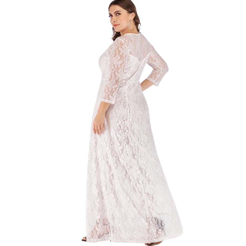 Vestido Longo Plus Size Renda Bruna