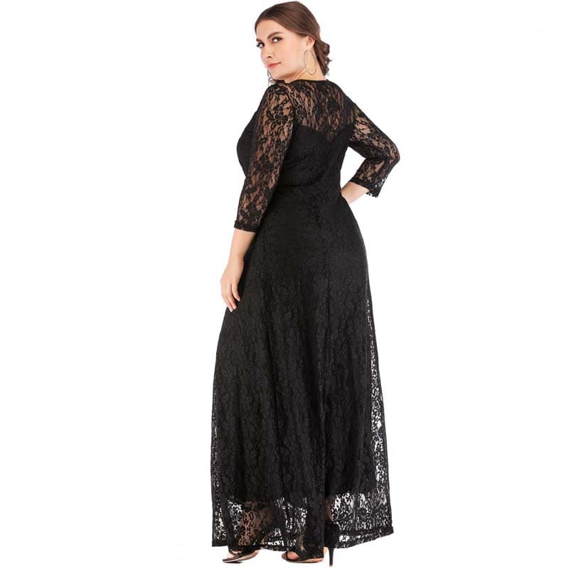 Vestido Longo Plus Size Renda Bruna