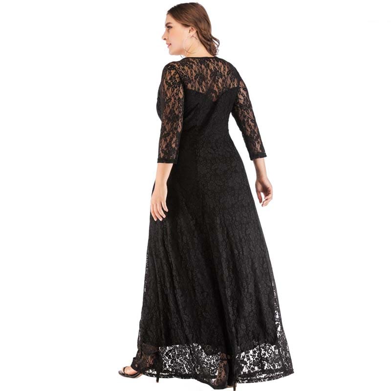 Vestido Longo Plus Size Renda Bruna