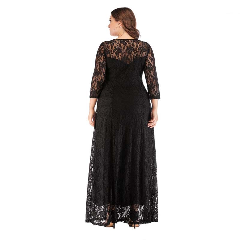 Vestido Longo Plus Size Renda Bruna