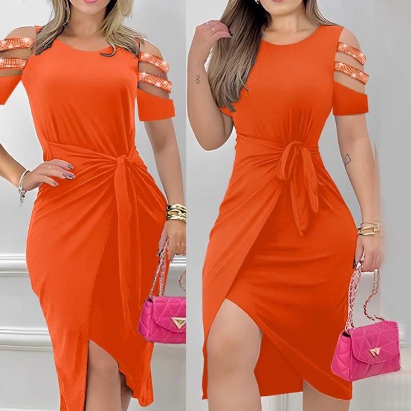 Vestido Midi Casual de Amarrar Railane
