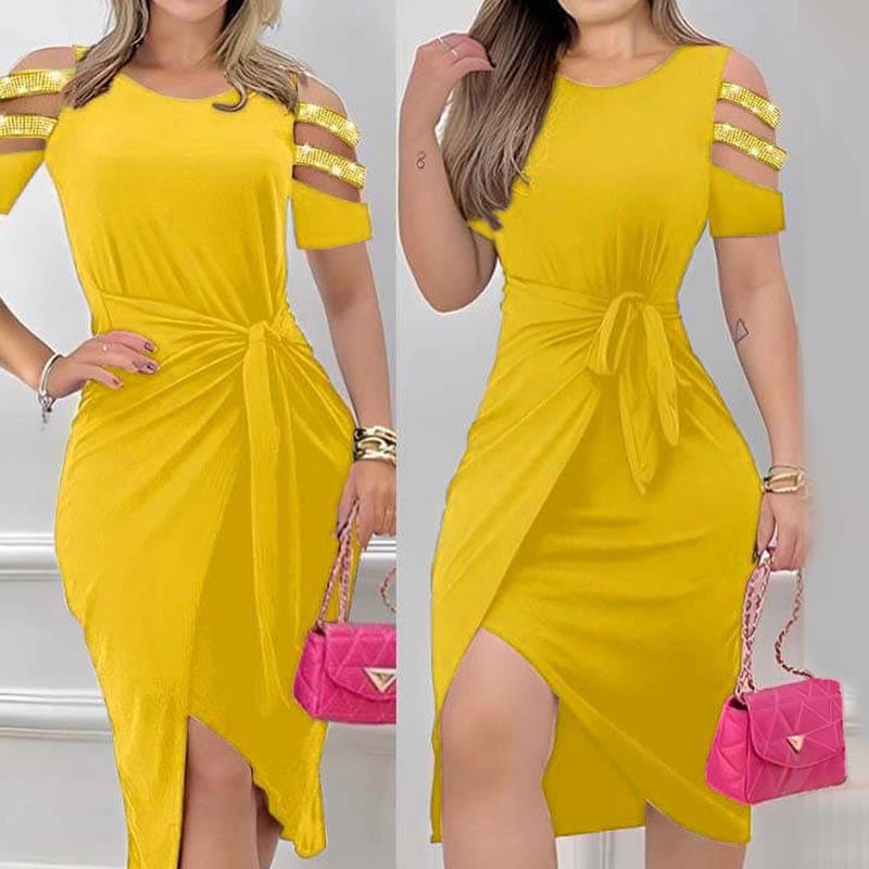 Vestido Midi Casual de Amarrar Railane