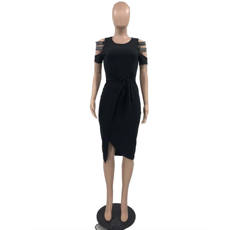 Vestido Midi Casual de Amarrar Railane